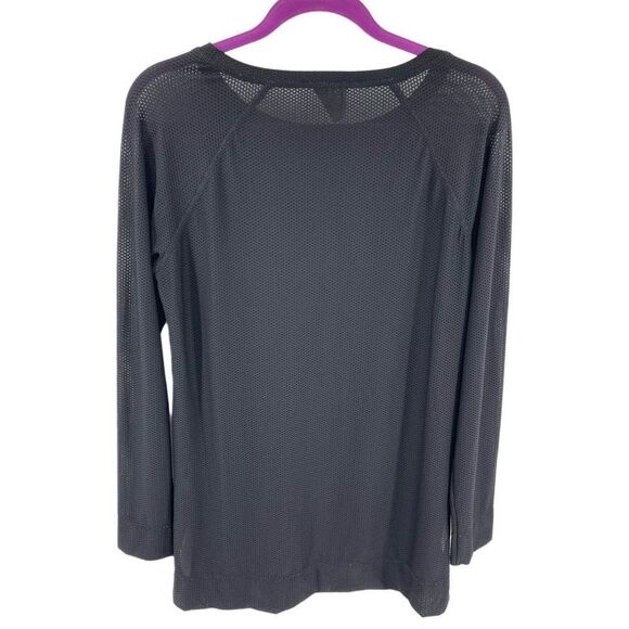 Relax by Lynn Ritchie mesh oversized shirt top small black workout exercise - Picture 11 of 11